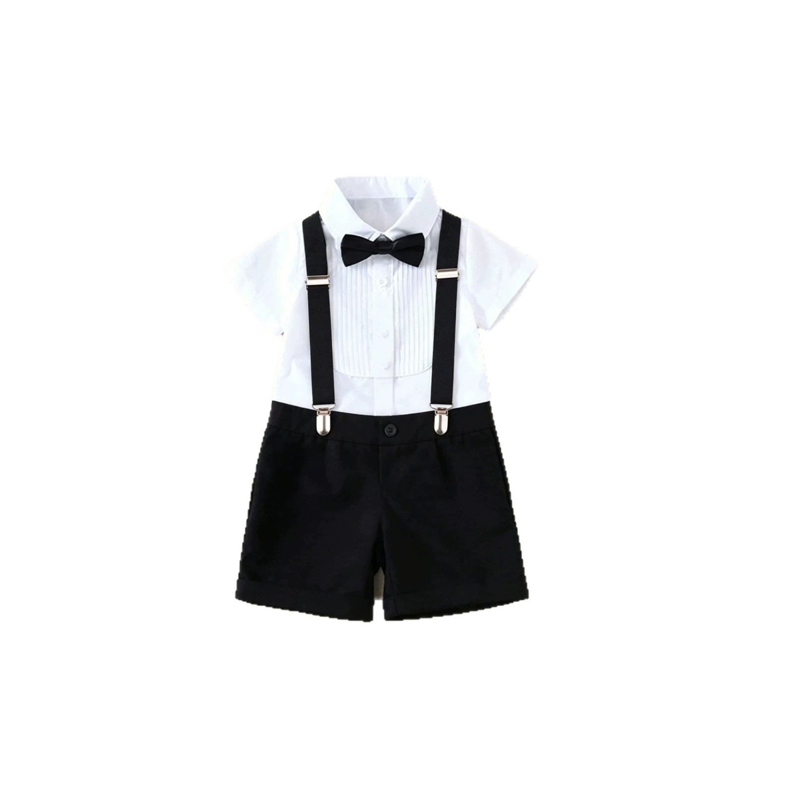 Kurzarm-Hemdenanzug für Kinder, Jungen-Geburtstagskleid, Baby-Outfit mit Blumenmuster, Gastgeberkostüm für Jungen und Mädchen_voghion.com