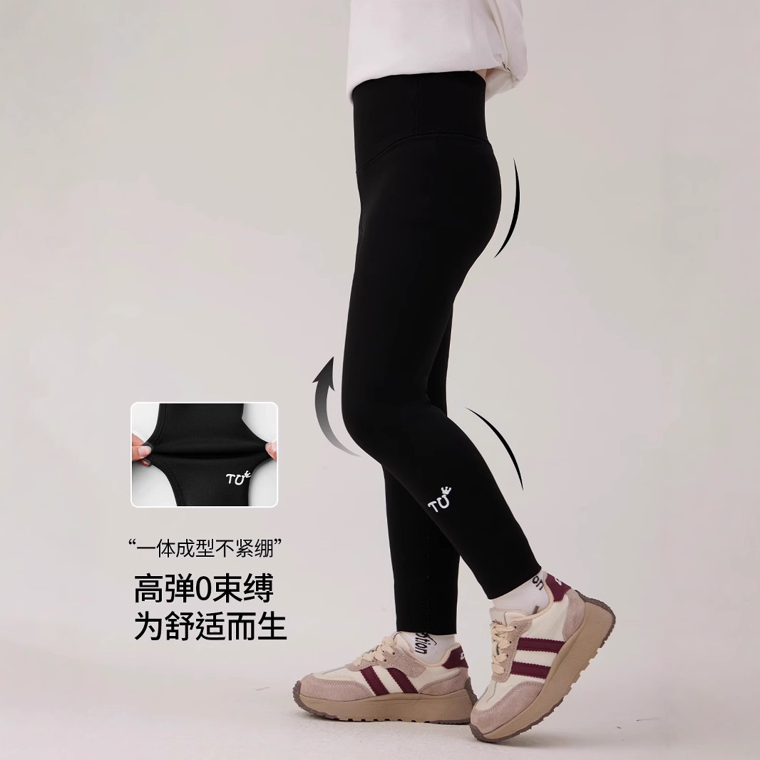 소녀 기모 가을과 겨울 2024 새로운 서양 스타일 유행 어린이 가을 두꺼운 따뜻한 슬림 바지