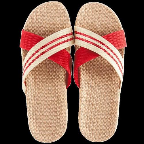 Slippers for women summer home linen slippers summer couples home thick-soled non-slip indoor floor slippers men summer