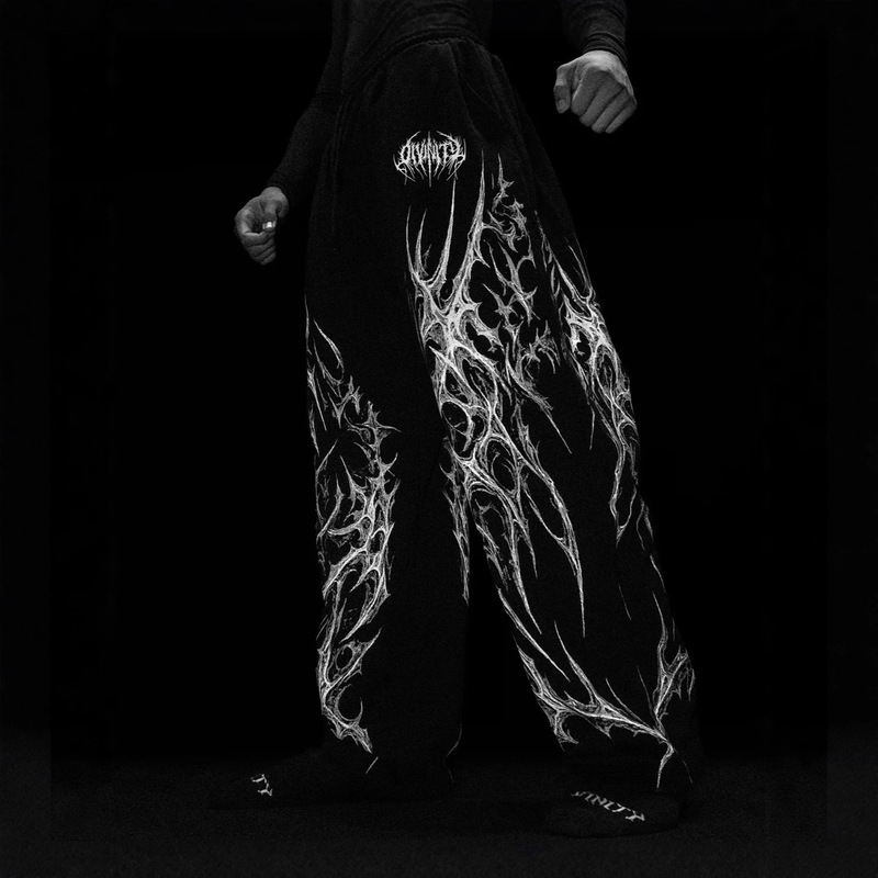 Breathedivinity American-Style Trendy Casual Sports Pants Jogging Sports Men's Fitness Printed Straight-Leg Long Pants