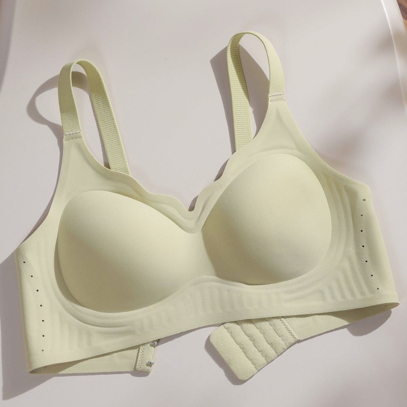 透气乳胶无痕内衣女果冻条小胸聚拢收副乳承托防下垂薄款舒适文胸|undefined