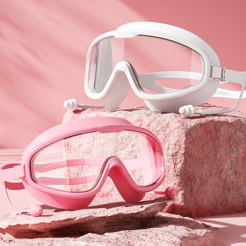 Swimming Goggles for Adults (Men and Women), Waterproof, Anti-Fog, HD, Myopia Correction, Diving Goggles, Large Frame with Earplugs, Wholesale