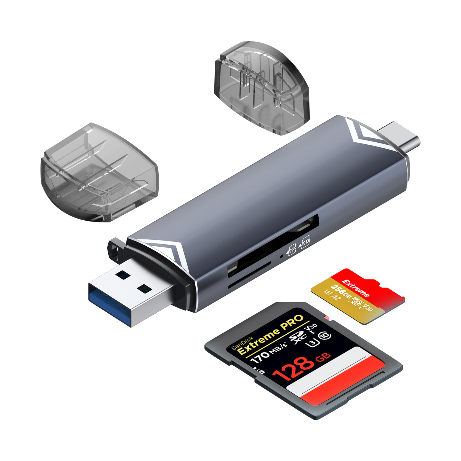 Lector de tarjetas USB Type-C 3.0 - Compatible con OTG para Android