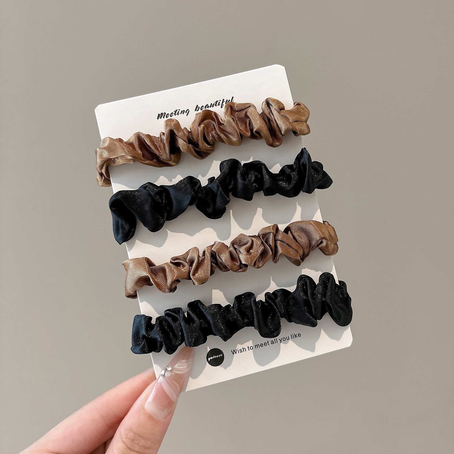 Elegante y lindo oso grueso cabeza cuerda de correa elástica alta mujer cabello nuevo cabello de galletas de cola de caballo alta cuerda de cabello