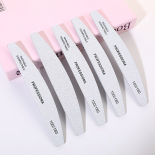 Cross-Border Professiona Professional Gray and White Rubbing Strips Thick and Thin Two-Sided Manicure Polishing Strips Sanding Strips Nail Files