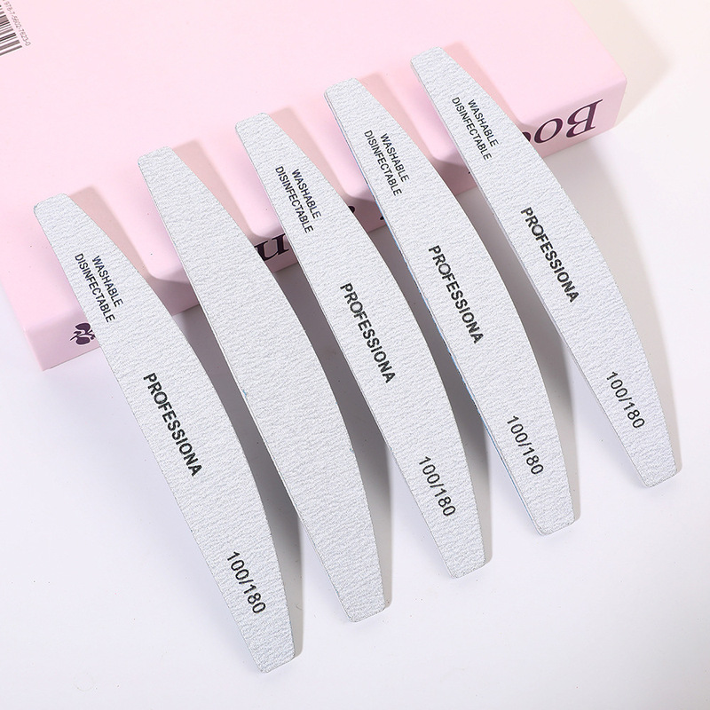 Cross-Border Professiona Professional Gray and White Rubbing Strips Thick and Thin Two-Sided Manicure Polishing Strips Sanding Strips Nail Files Cross-Border Professiona Professional Gray and White Rubbing Strips Thick and Thin Two-Sided Manicure Polishing Strips Sanding Strips Nail Files