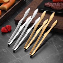 跨境卧式不锈钢食物夹酒店自助烧烤夹日式烤肉夹子公用夹食品冰夹