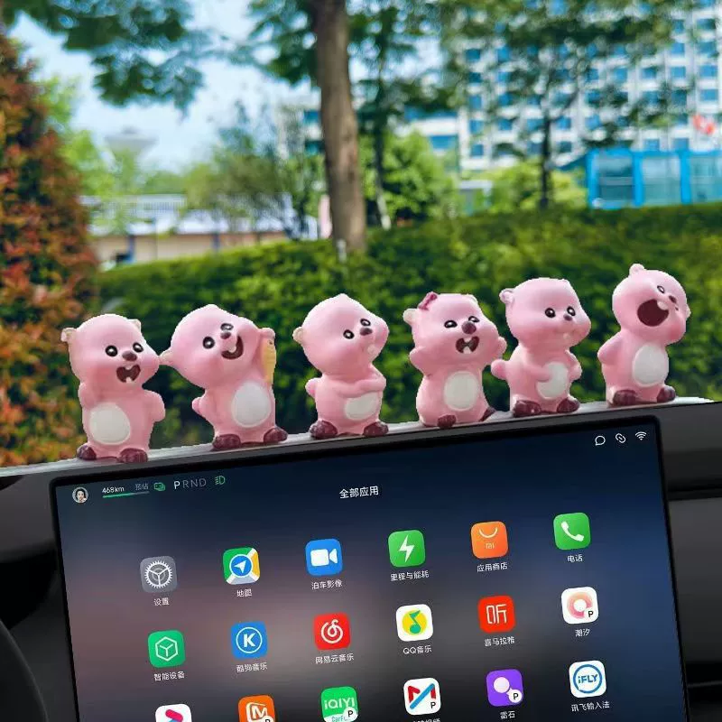 Украшения салона автомобиля, украшения центральной консоли автомобиля, милые украшения автомобиля в виде бобра, аксессуары для электромобилей