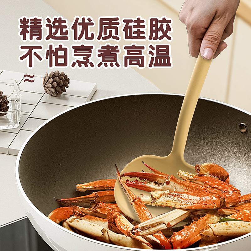 跨境硅胶蘑菇铲不粘锅专用铲勺耐高温炒菜铲厨房两用炒勺硅胶铲勺|undefined