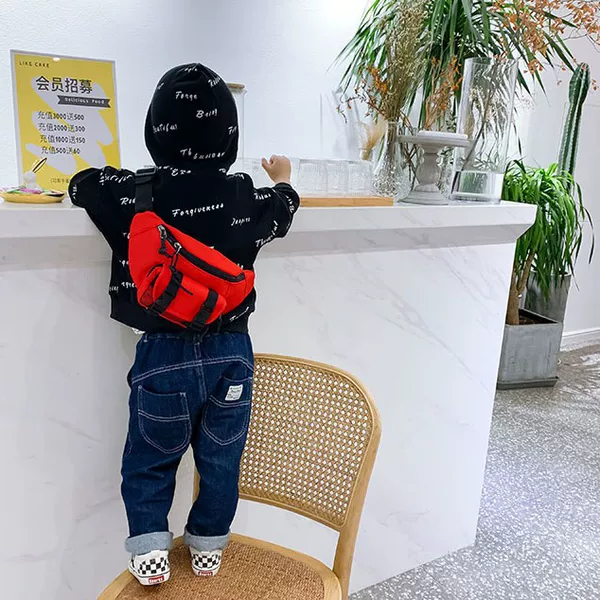South Korea Trendy Kids Bag New Modern Trendy Cool Boys and Boys Messenger Bag Casual All-match Handsome Chest Bag Small Backpack