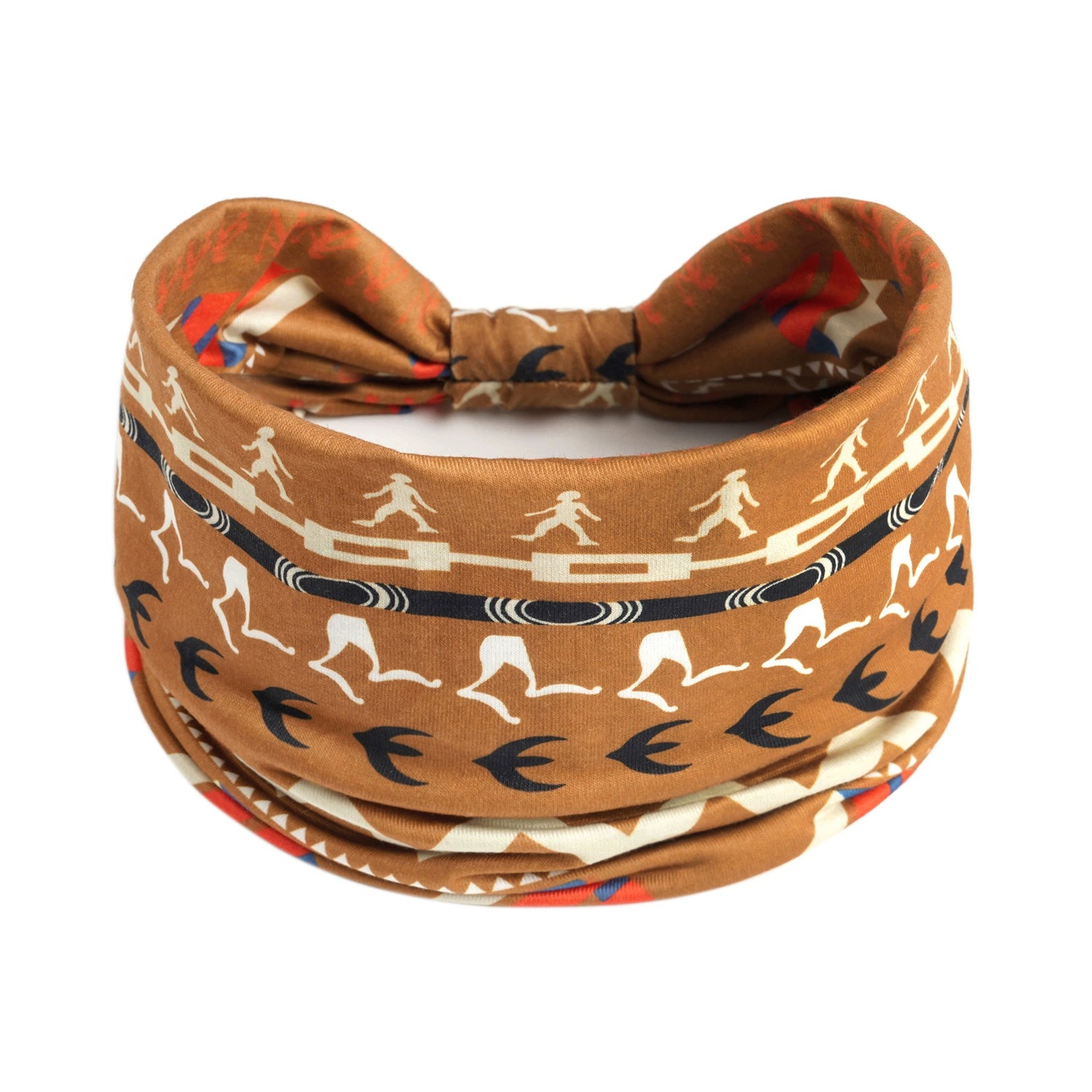 Europa y América nueva impresión elástica deportiva correa de cabello damas banda ancha correa de cabello turbante retrógrado joyas para el cabello de yoga