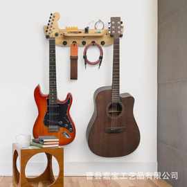 木质壁挂架客厅可旋转橡胶挂钩吉他挂钩带拨片架配件架贝斯架