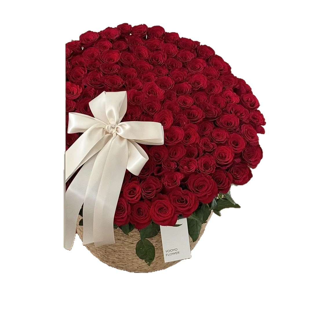 Nuevo Qixi gran abrazo barril de caña trenzado canasta de flores nórdicas retro para enviar al fabricante de novias en stock directo explosión