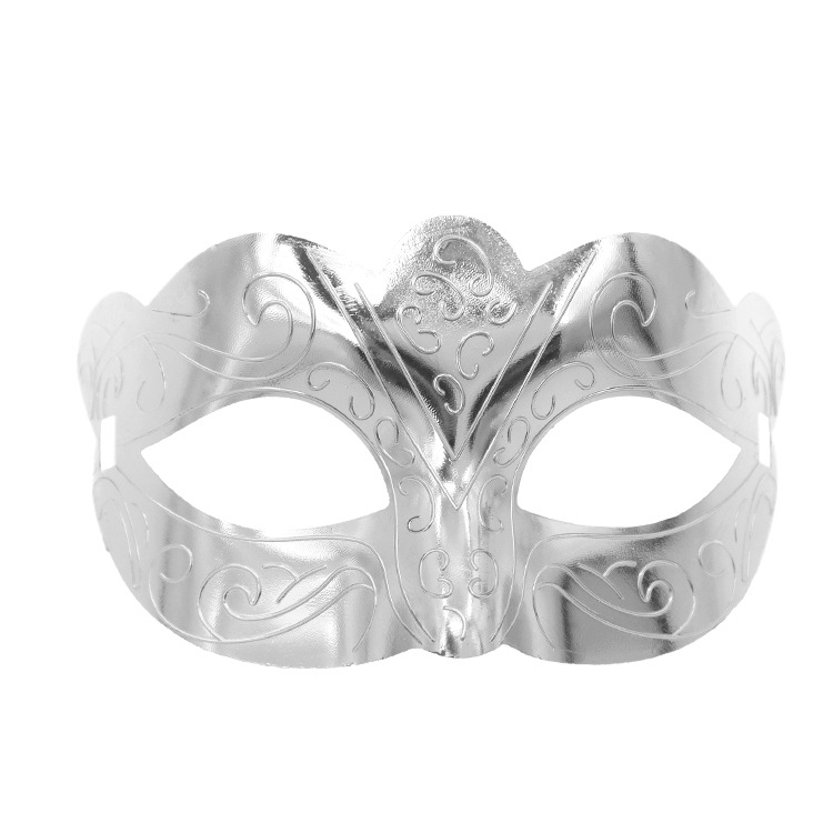 Nuevo carnaval transfronterizo máscara de galvanoplastia de alta gama mascarada accesorios de fiesta máscara retro máscara reflectante