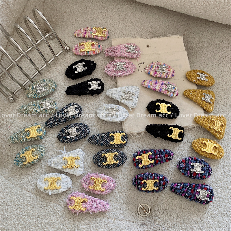 Fashion Letter Knit Handmade Hair Clip 1 Pair11