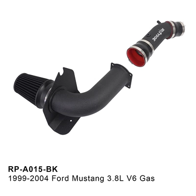Suitable for 1987-2004 Ford Mustang 3.8L 4.6L 5.0L high flow air intake pipe kit (Sorma kollektoru (Giriş)) - rp-a015-bk