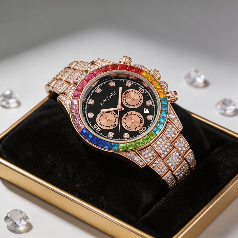 Rainbow Di Cross-Border Popular Watch for Men and Women, Niche High-End Waterproof Quartz Watch, One-Piece Dropshipping