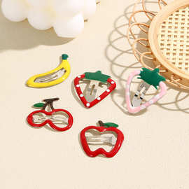 日韩儿童水果发夹滴油BB夹 可爱萌萌刘海夹草莓樱桃小发卡