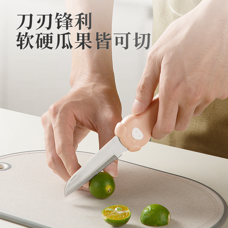 Cuchillo de frutas plegable creativo portátil de melón y frutas para cocina cuchillo de peeling multifuncional dos en uno artefacto mágico