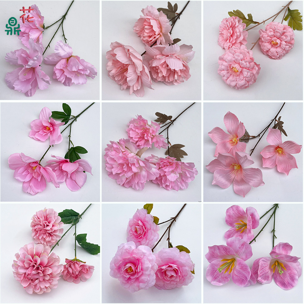 26年粉色系列花材 酒店宴会厅布置仿真花 浪漫婚礼拍照道具绢花