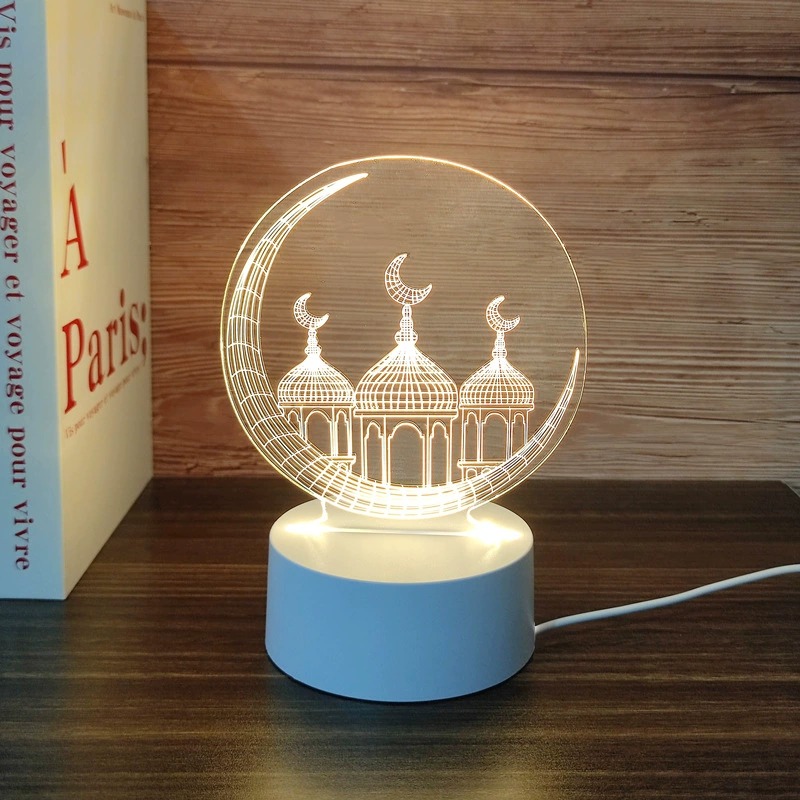 Creative three dimensional night light for bedroom, LED lantern for bed, energy-saving lamp, wholesale, 3D, eyes protection