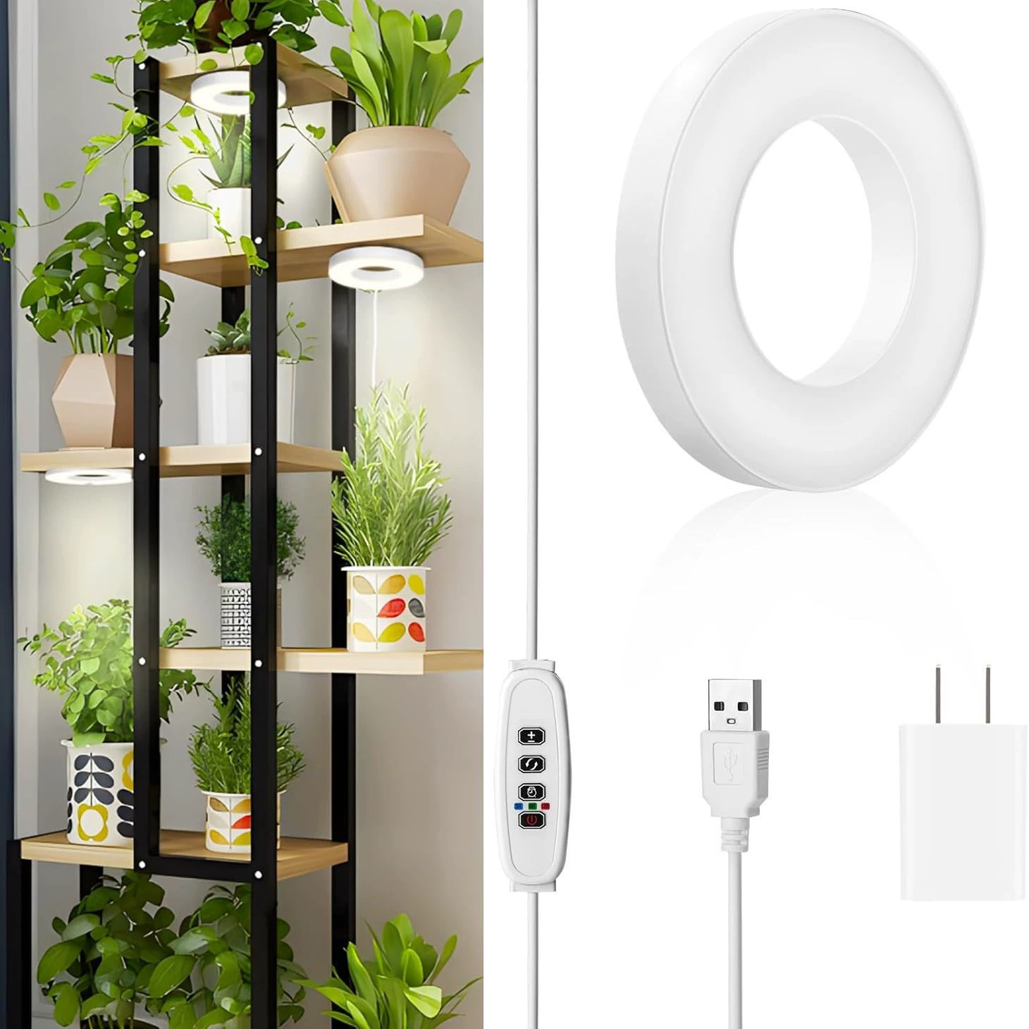 Plant lamp, LED fill light for hood, bag accessory, custom-made, comfortable light spectrum