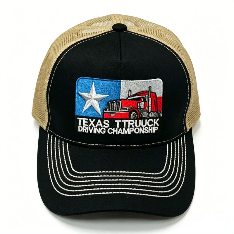 Cross-border trucker cap, embroidered mesh baseball cap, TEXAS cap, summer sunshade mesh cap, customizable cap Cross-border trucker cap, embroidered mesh baseball cap, TEXAS cap, summer sunshade mesh cap, customizable cap