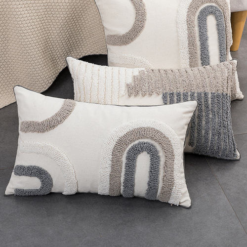 Cross-border new Moroccan bohemian loop velvet pillow B&B model room sofa bedside pillow wholesale