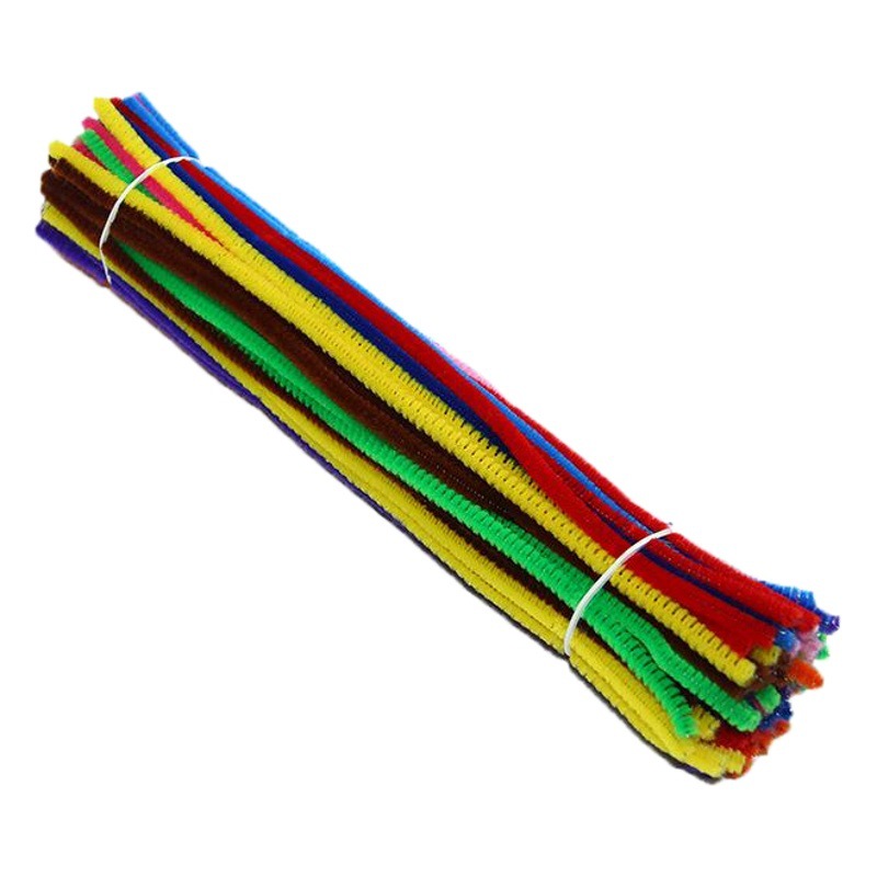 Directo de fábrica al por mayor de diez colores mezclados raíz del pelo de los niños DIY accesorios de juguetes educativos educación preescolar de lana torcido palo