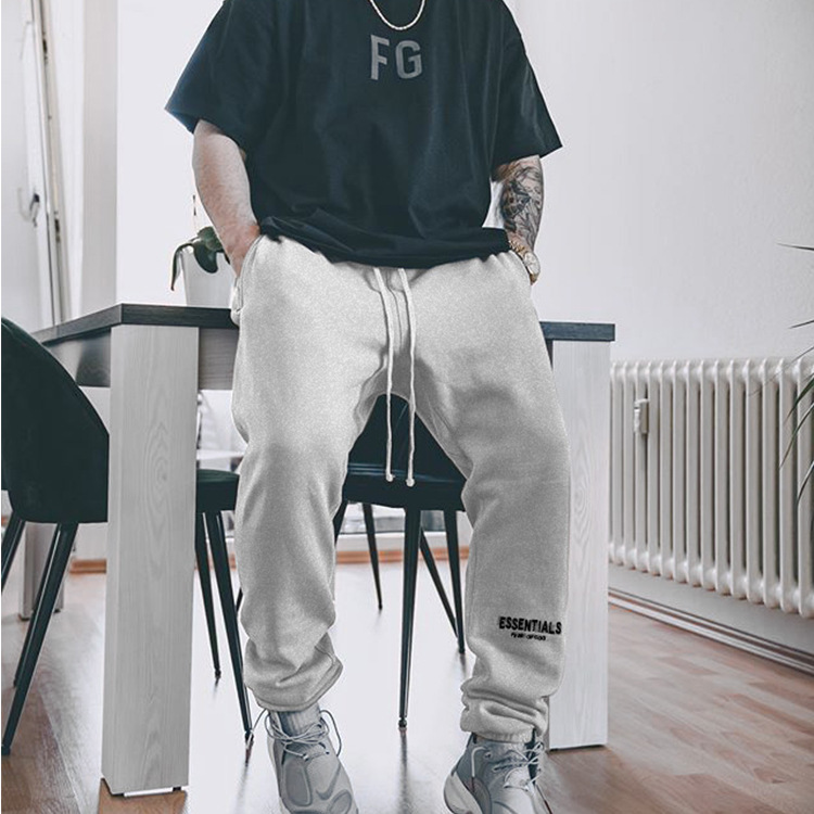Pantalones de chándal atados al tobillo de miedo de DIOS Essentials sueltos más tamaño marca de moda forrado de lana hombres y mujeres mismos pantalones Casuales