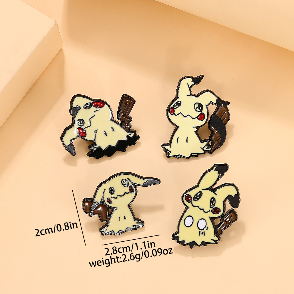 Broche de dibujos animados creativo europeo y americano divertido emoji de parodia de Halloween insignia de Pokémon