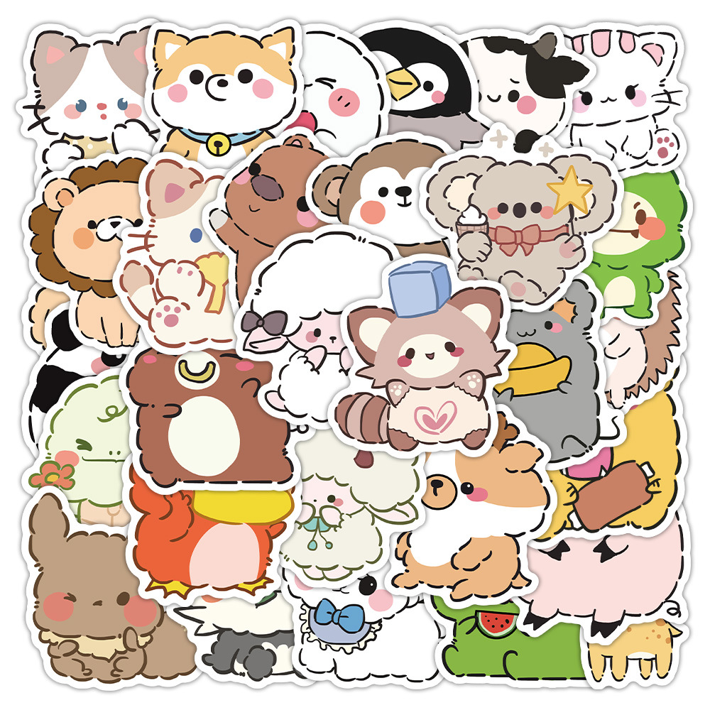 21g Weight Stickers Stationery Type 1 Set Quantity Learning Occasion PVC self-adhesive Material Animal, Cartoon Pattern Cute Style 1 Set Animal Cartoon Learning PVC Self-adhesive Cute Stickers 25