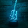 Musical instruments, night light, colorful guitar, battery for bedroom, 3D, gradient, Birthday gift