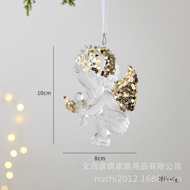 NUCHI クロスボーダー クリスマス装飾 アクリル クリスタル ペンダント スノーフレーク ガーランド クリスマスツリー 小さなペンダント|undefined