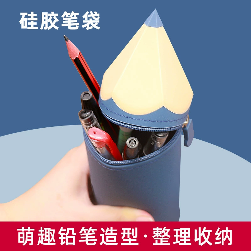 Мультфильм для мужчин и женщин простой большой емкости мягкий силиконовый карандаш высокого значения водонепроницаемый карандаш формы для хранения канцелярских принадлежностей
