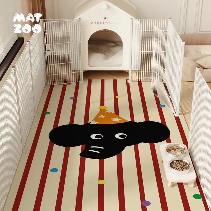 ペットフロアマット防水と尿防止犬防水フェンス犬小屋マット犬ケージ耐摩耗性洗濯不要の拭き取り可能なカーペット|undefined