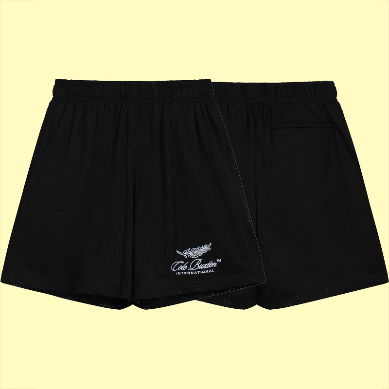 Cole Buxton nicho carta lema logo bordado malla delgada pantalones cortos deportivos casual recortada moda