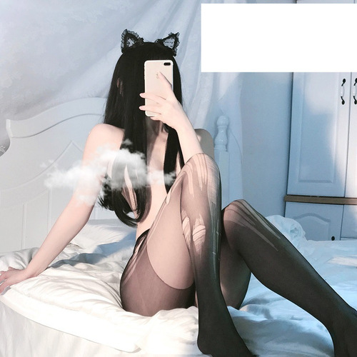 Lingerie silk stockings night club sexy stockings no removal one-time black silk ultra-thin tearable hotel foot bath socks
