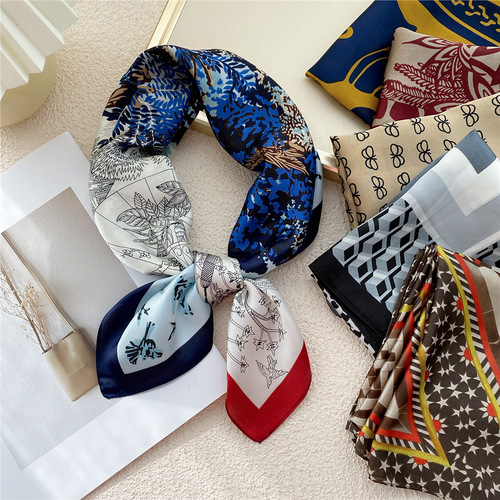 New 70CM small square scarf and small silk scarf for women spring and autumn fashion decoration professional scarf thin Korean style small scarf