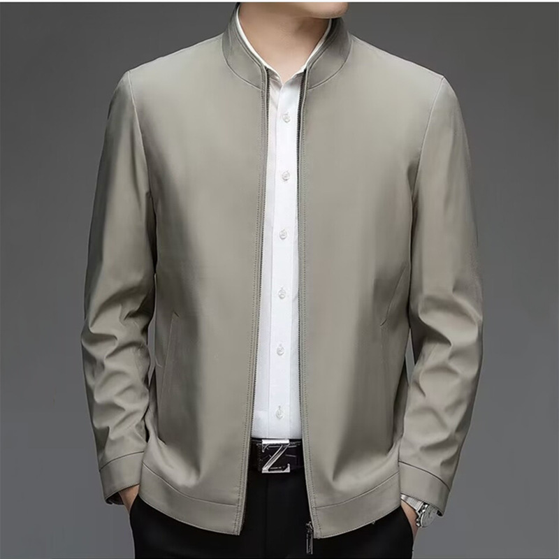 Men's Jacket Spring and Autumn New Casual Jacket Men's Middle-aged Men's Top Loose Collar Business Dad's Top Men's Jacket Spring and Autumn New Casual Jacket Men's Middle-aged Men's Top Loose Collar Business Dad's Top