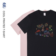 韓国風エレガント通勤風プリントTシャツ レディース 半袖 おしゃれ 個性的 インス風Tシャツ 夏万能トップス トレンドメンズ