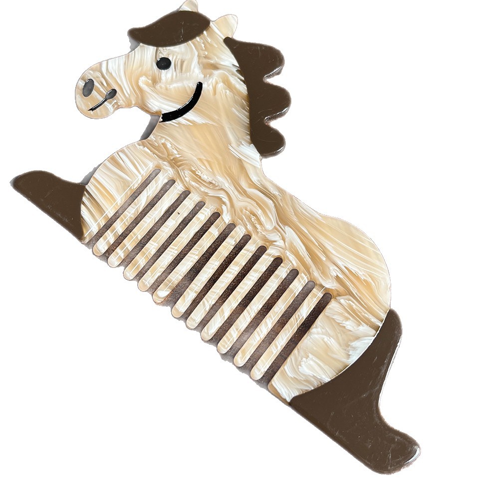 Nuevos productos de 12cm de espesor acético europeo y americano cabello hueco lindo cartón de dibujos animados pony cabello ancho colorido cabello portátil