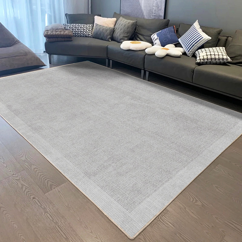 Alfombra de sala de estar nórdica transfronteriza, alfombra de sofá de lujo de alto nivel, alfombra de mesa de té, alfombra de cama de dormitorio minimalista, fabricante de etiquetas