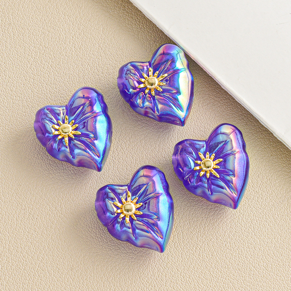 Cuentas pequeñas en forma de corazón torcido con purpurina fina, accesorios para cadena de teléfono, llavero, joyería, cuentas mixtas, venta al por mayor