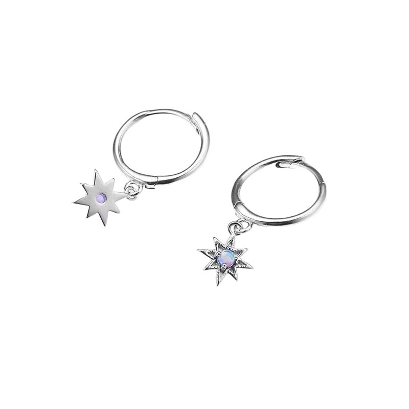 Eight-pointed Star Earrings For Men Unique Niche Design Accessory_voghion.com