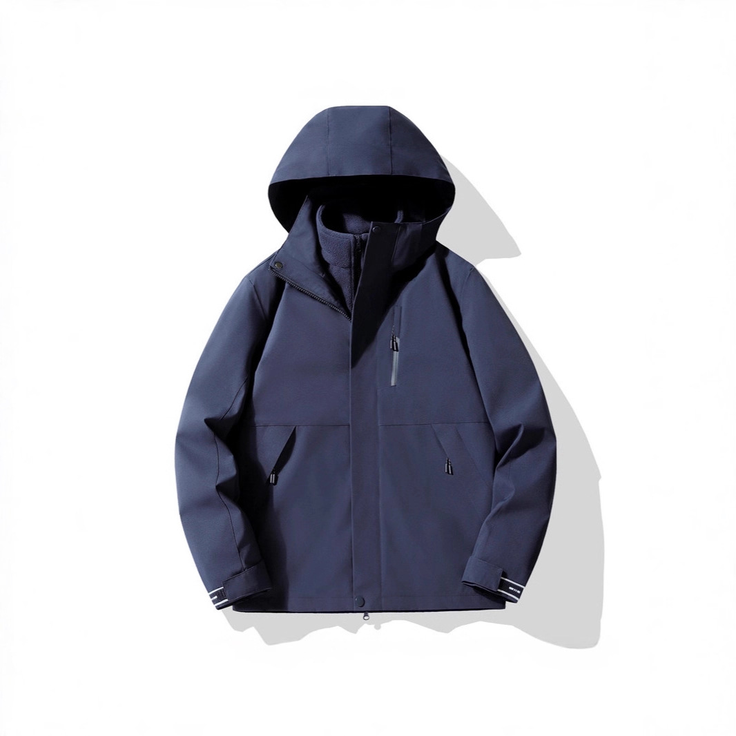 Three-in-one windproof and waterproof outdoor winter jacket, unisex and couple's Tibetan mountaineering suit, two-piece jacket.