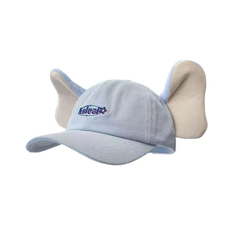 Nuevo estilo coreano lindo elefante de manzana bordado gorra de béisbol al aire libre protección solar gorra de boca de pato