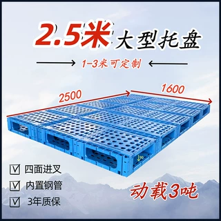2.5米大型塑料托盘1.6米四面进叉网格双面货架福建叉车托盘定制