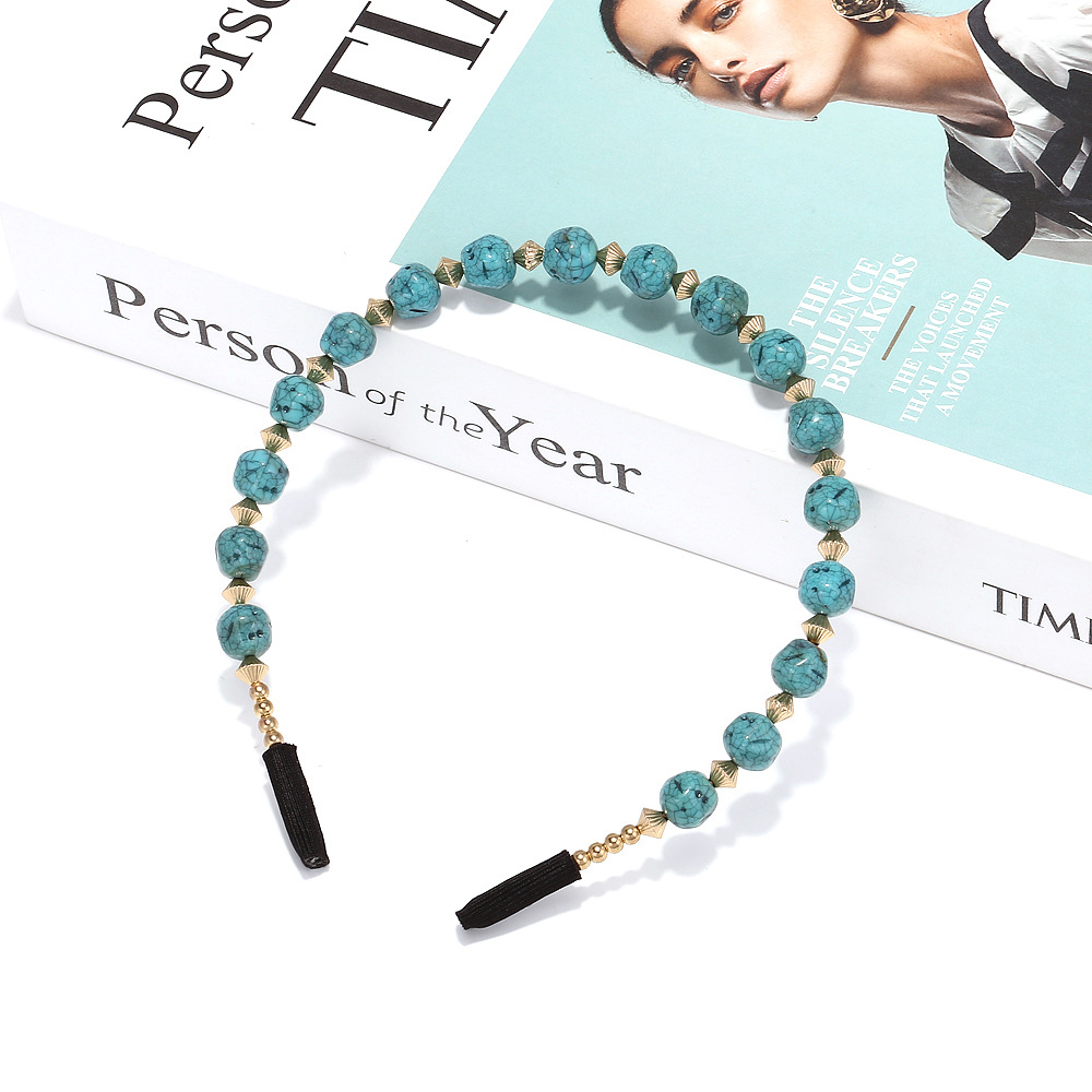 Classic Style Geometric Turquoise Hair Band display picture 1