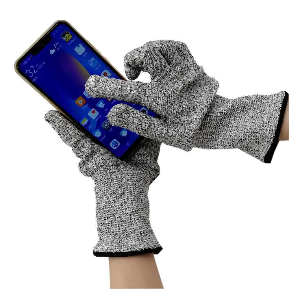 广州批发HPPE防割全触屏手套食品级手套厨房园林耐磨防护手套外贸